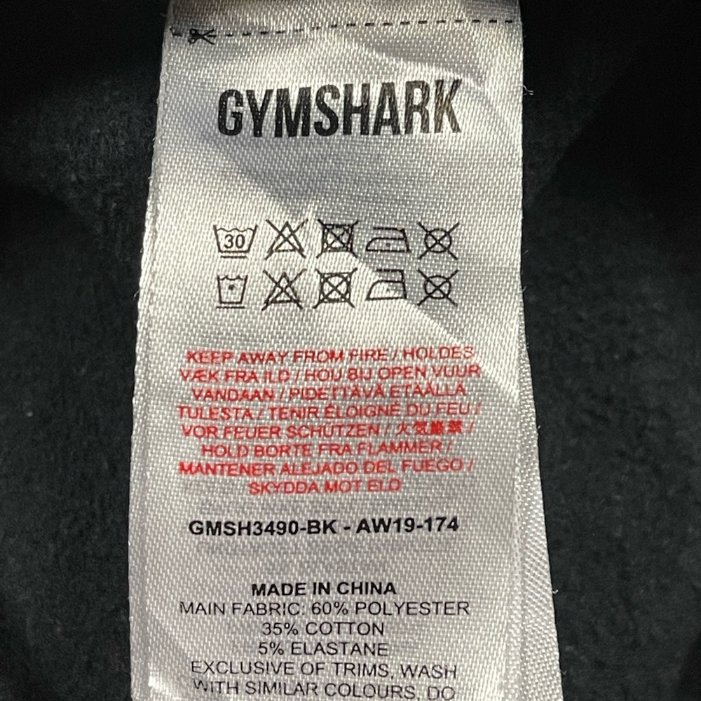 Gymshark Men's Black Fleece Athletic Drawstring Shorts size Medium READ - Picture 3 of 10